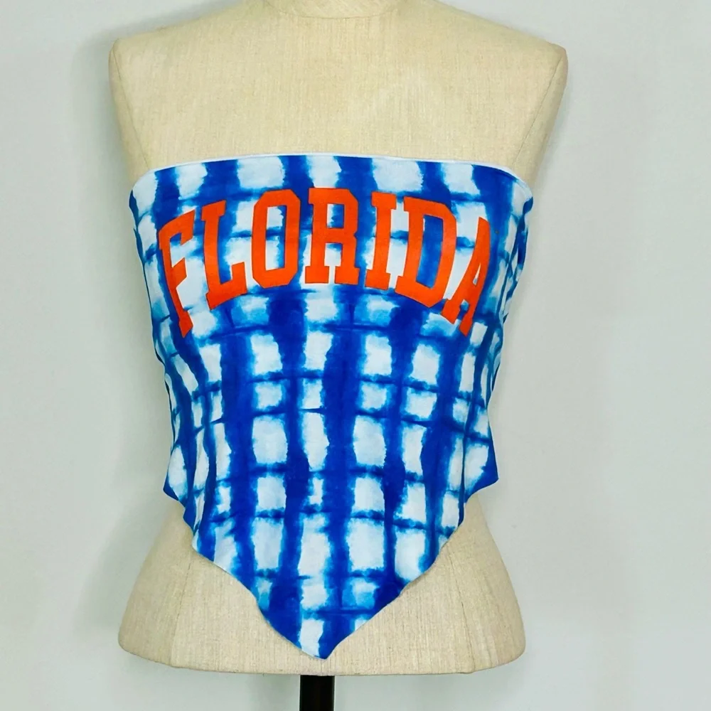 NEW Florida Gators ZooZatz Women's Strapless Tie Back Top - Royal ONE SIZE - Picture 2 of 13